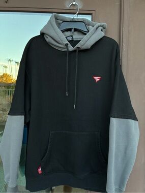 FAZE CLAN Black/Grey Hoodie Oversized Small